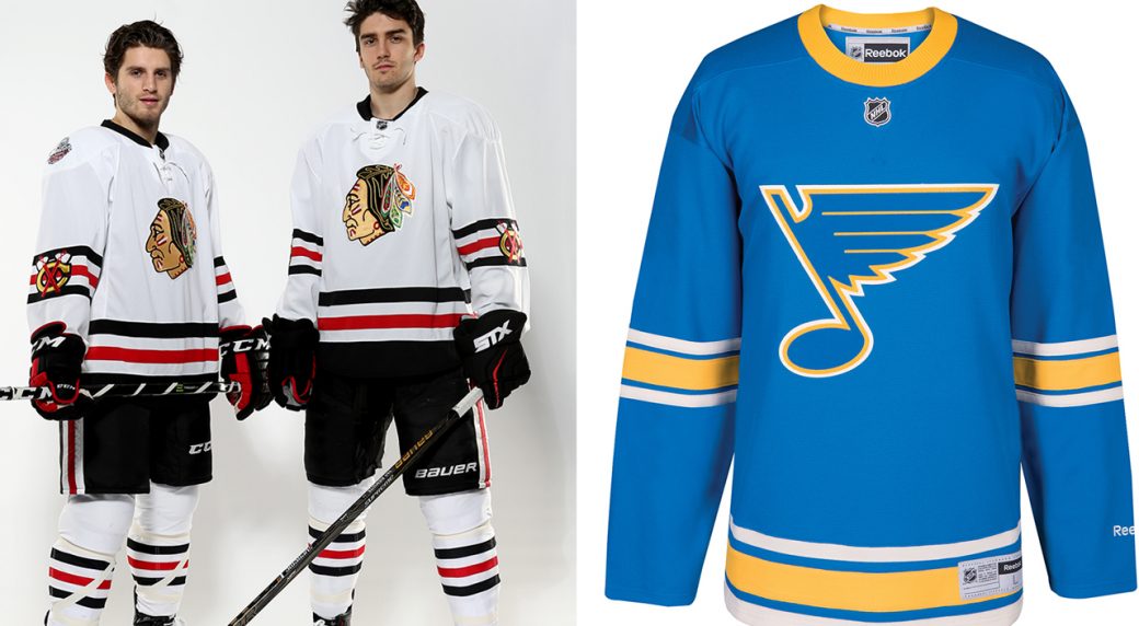 Blackhawks, Blues unveil Winter Classic jerseys