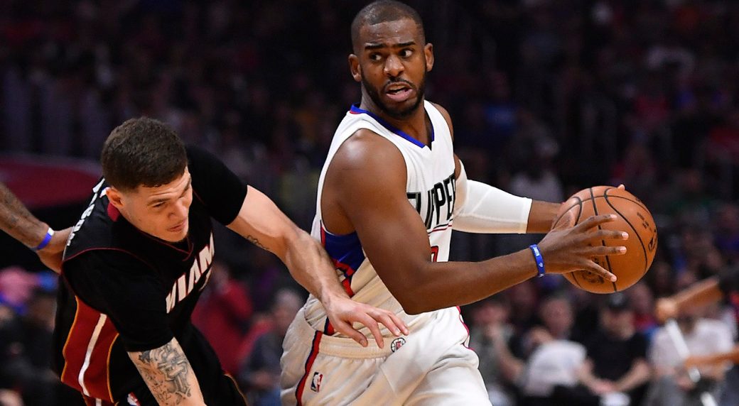 National Basketball Association  players react to the Clippers' Chris Paul trade