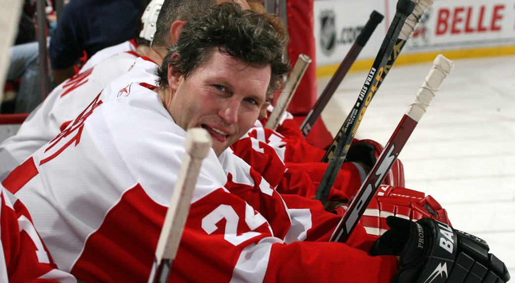 Bob Probert's family spread his ashes in Joe Louis penalty box