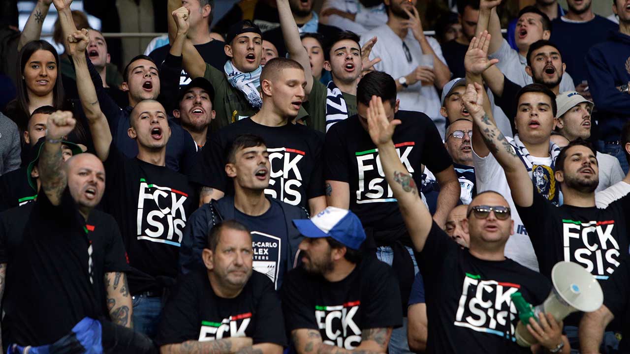 Lazio fans leave anti-Semitic stickers of Anne Frank images