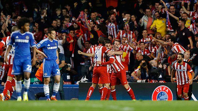 Atletico Madrid vs. Chelsea – Unable to solve the London club in their home leg, Atletico walked into Stamford Bridge with everything on the line, and boy did they deliver. After giving up a goal to Fernando Torres, Madrid scored three unanswered goals to set up an all-Madrid Champions League final.