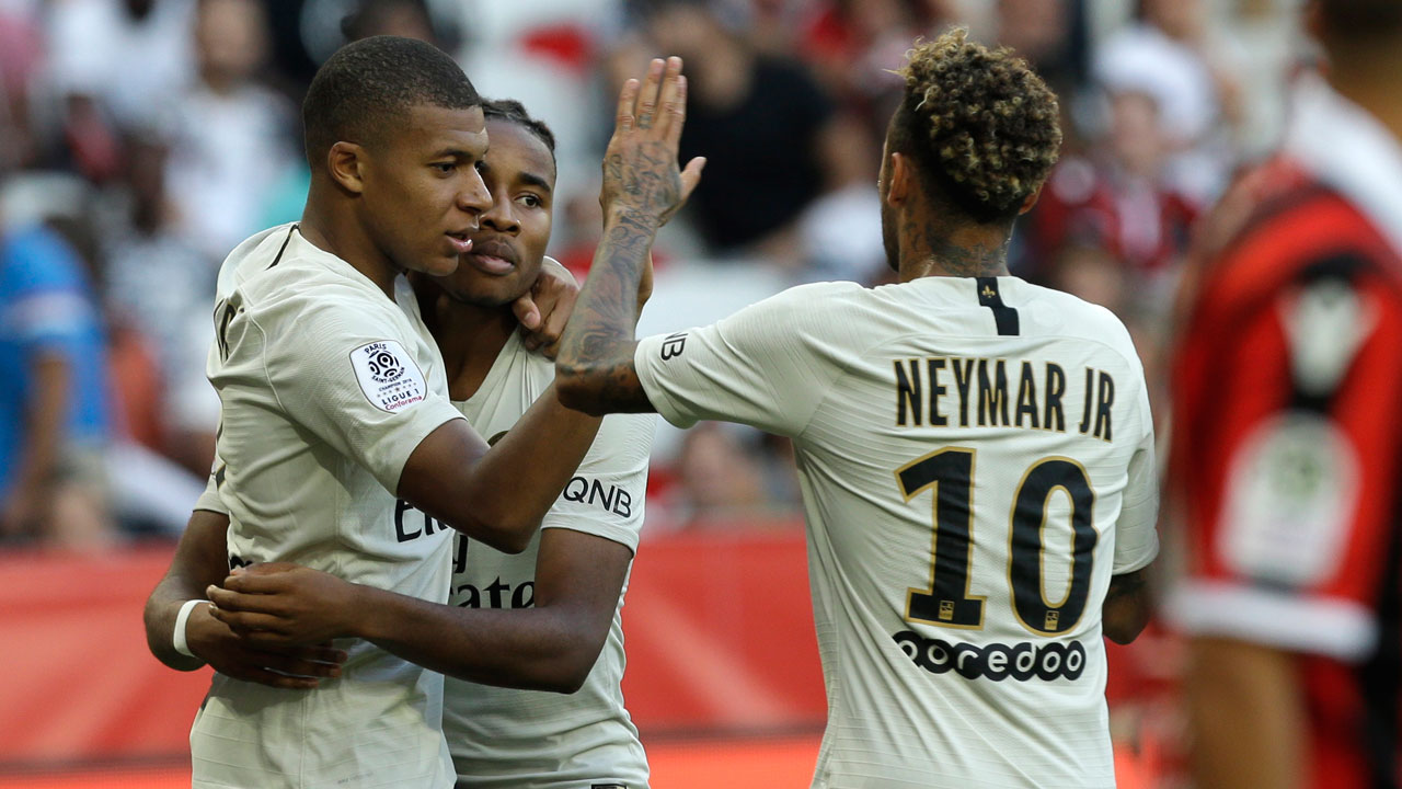 Neymar’s mouth bloodied in PSG’s rout of Nice